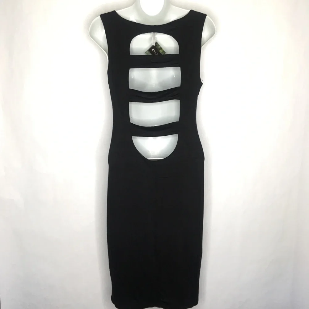 BODYCON STRAPPED BACK DRESS - Picture 6 of 8